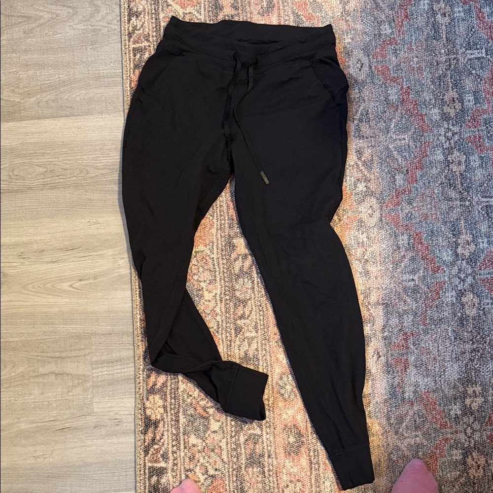 Lulu Stylish Black Jogger Pants